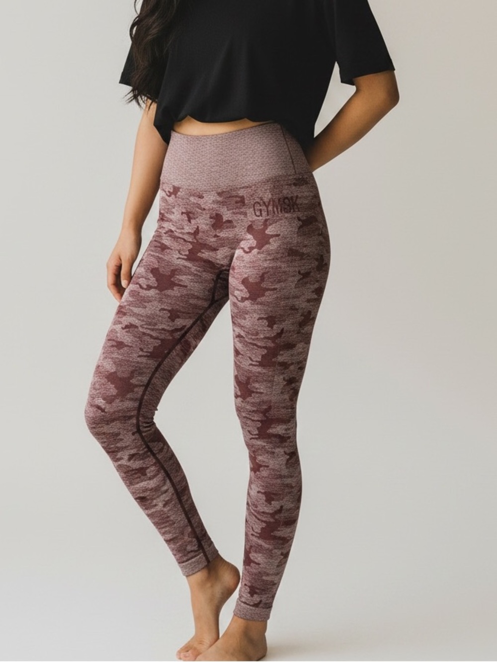 Gymshark Camo Seamless Leggings Berry